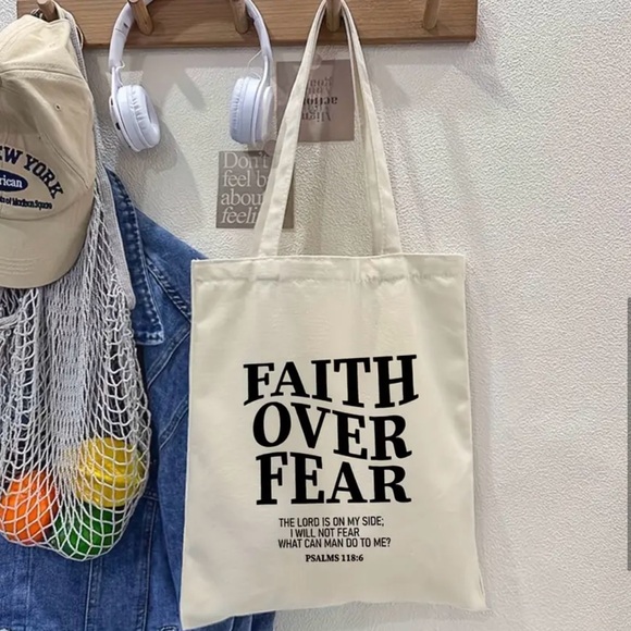 Handbags - Faith over Fear Tote Bag